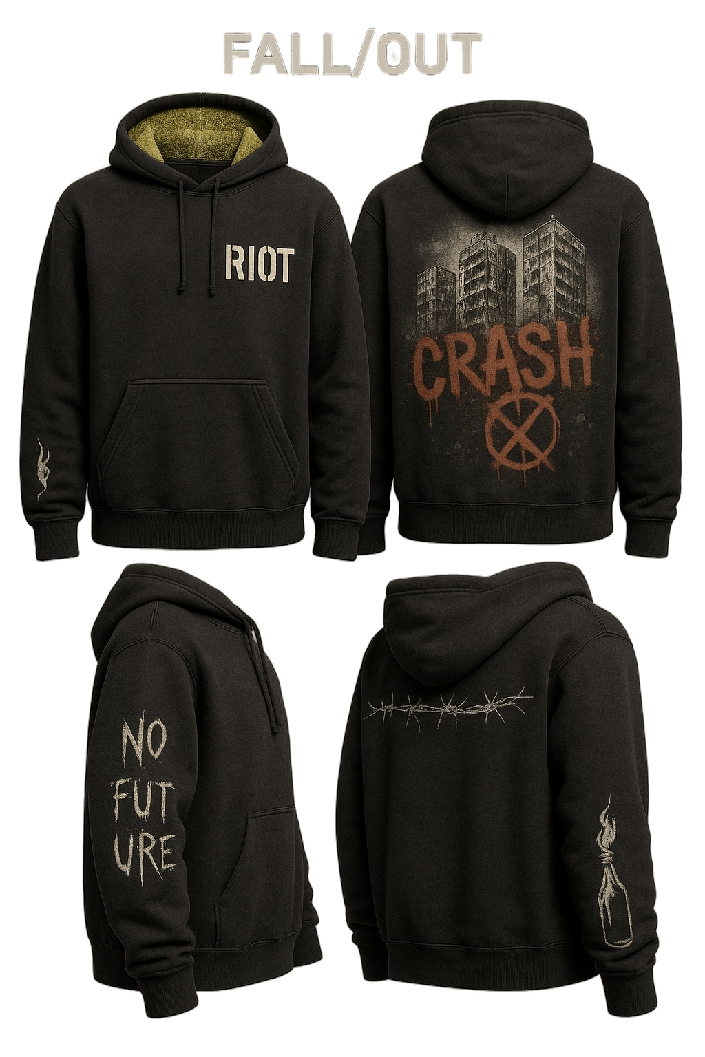Ruincore Riot Pullover Hoodie – Tech Streetwear