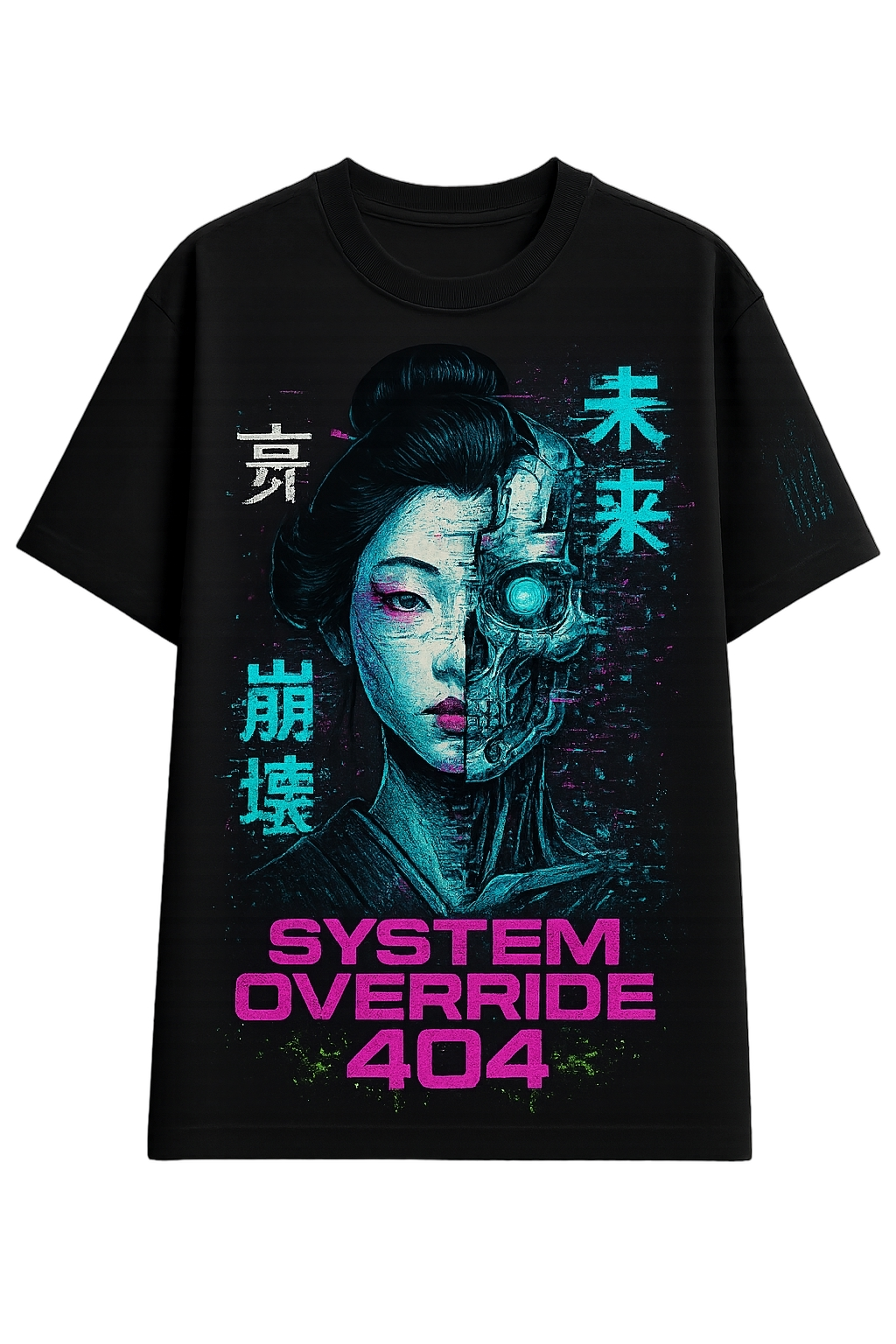 Neo-Tokyo Glitch T-Shirt – Cyberpunk