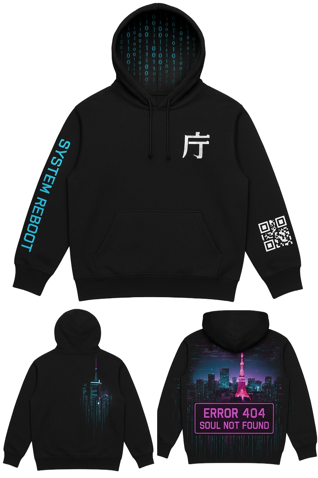 Neo-Tokyo Glitch Hoodie – Techwear