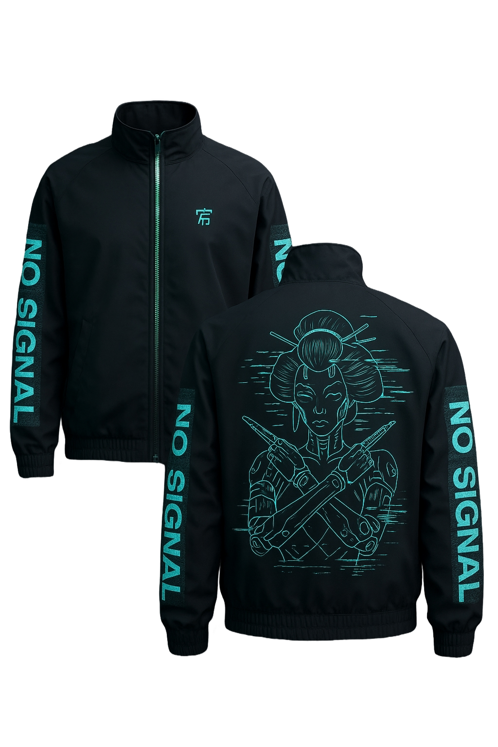 Neo-Tokyo Glitch Zip Jacket – Cyberpunk
