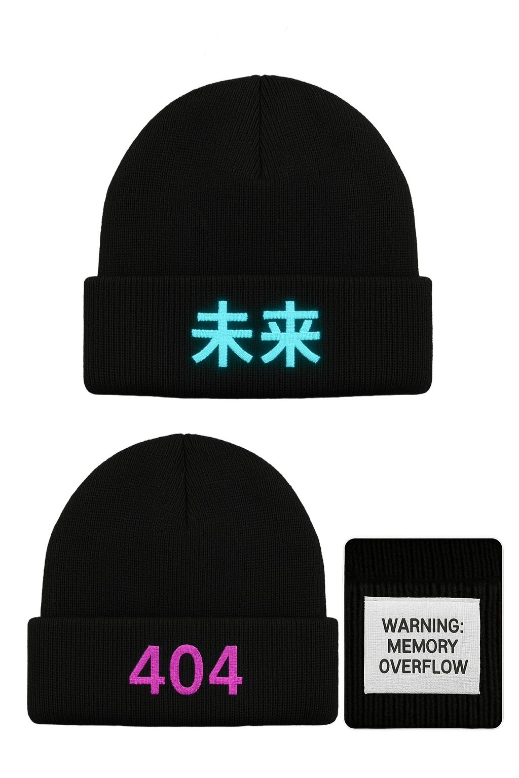 Neo-Tokyo Glitch Beanie – Streetwear
